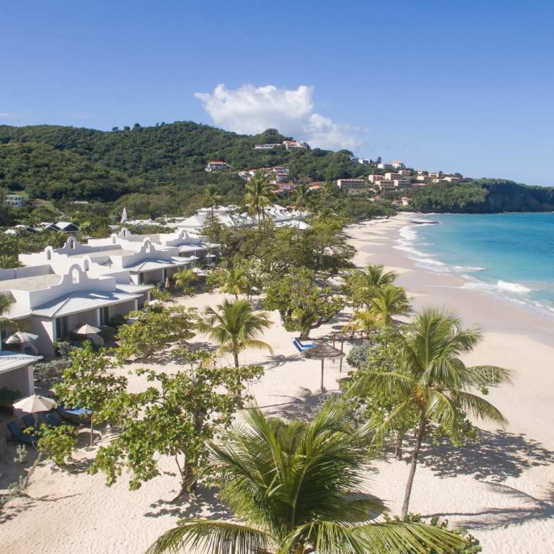 Beach and accommodation, Spice Island Resort