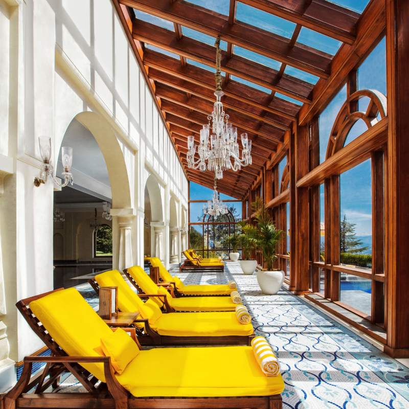 Sun Deck Area - Wildflower Hall, Shimla in the Himalayas an Oberoi Resort