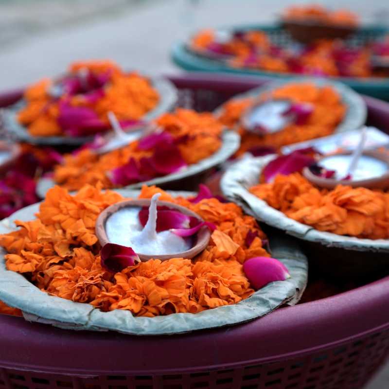 Offerings in Varanasi 