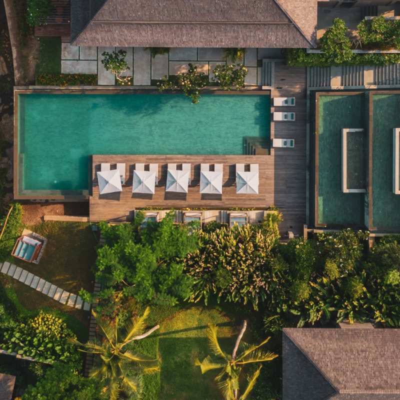 Nirjhara - Aerial View of Swimming Pool 
