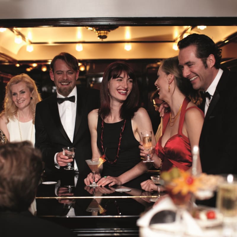 Drinks at the piano - Venice Simplon Orient Express