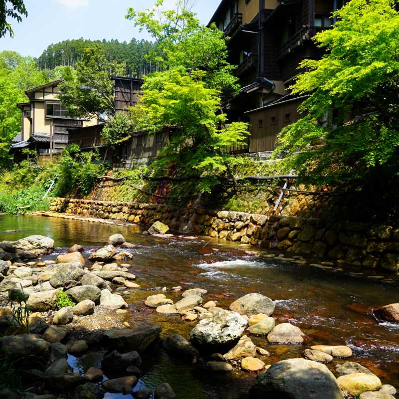 Buildings in Kurokawa Onsen - Takefue Ryokan