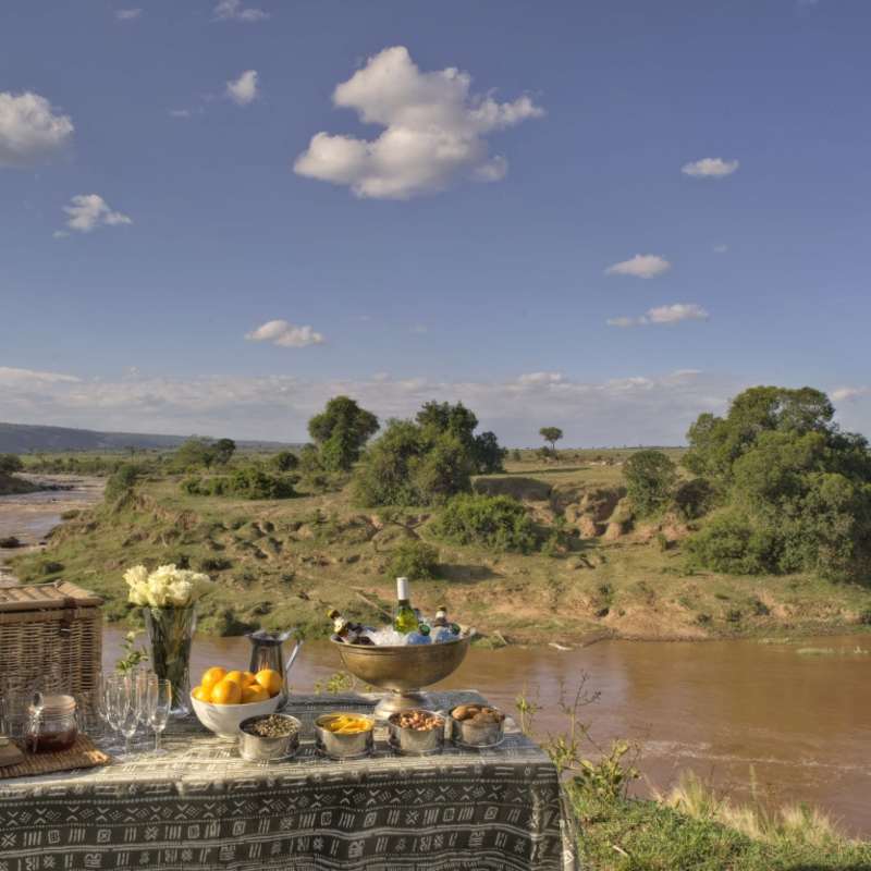 Drinks stop - Bateleur Camp at Kichwa Tembo