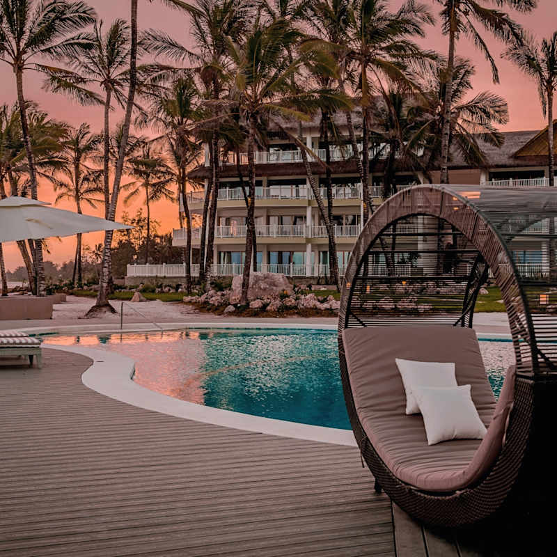 Swimming pool and hotel