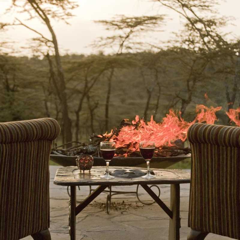 Warming fire - Kicheche Valley Camp