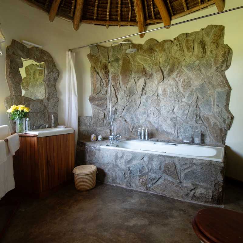 Bathroom with tub