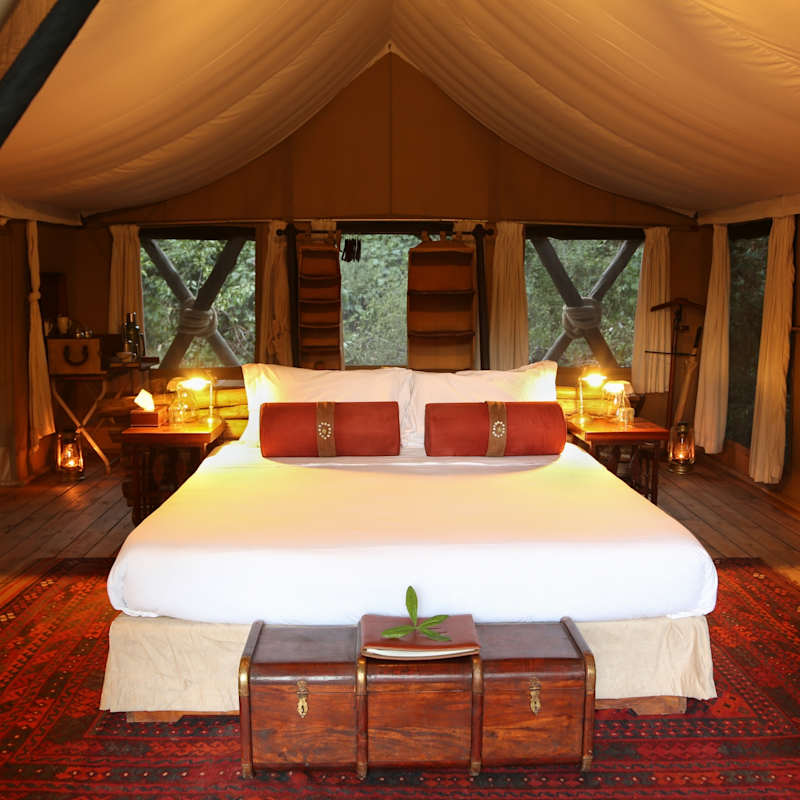 Tent interior 