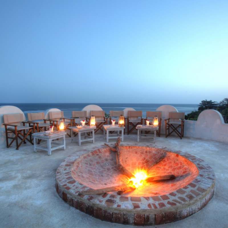 Evening fireplace