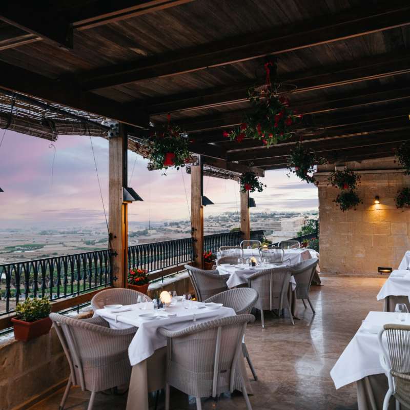 de Mondion Michelin Star Malta - Terrace 22 
