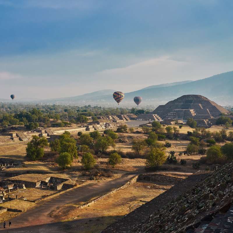 Teotihuacan pyramids in Mexico 