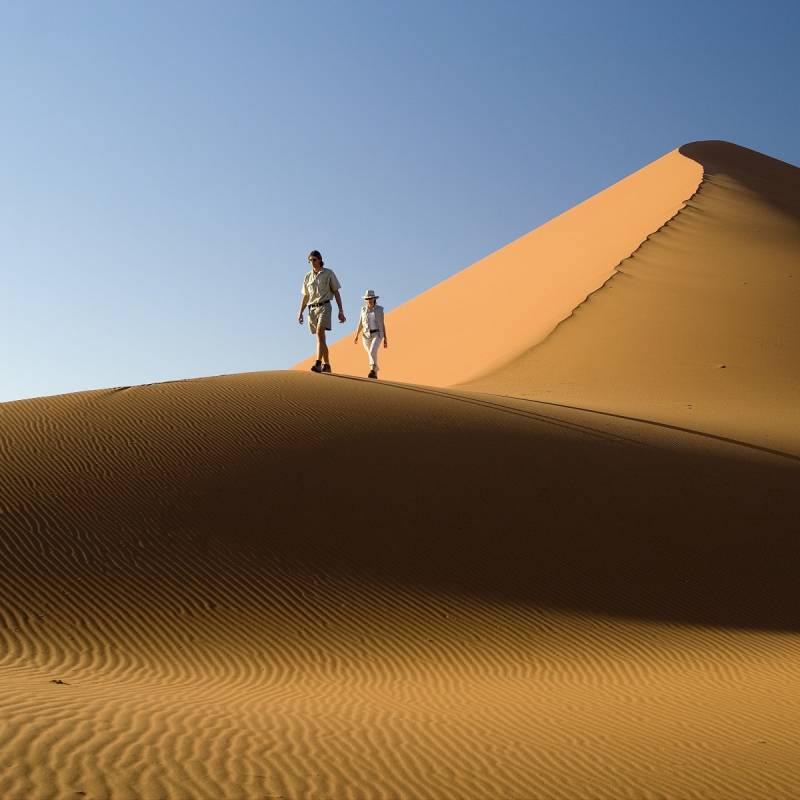 Climbing the dunes - Kulala Desert Lodge