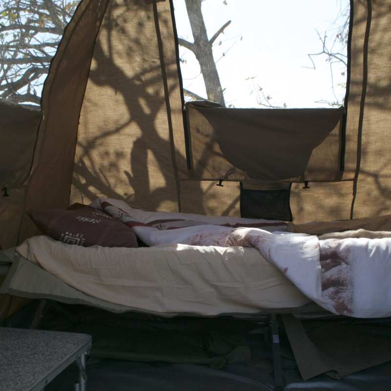 Tent interior - Mobile Camping Safari