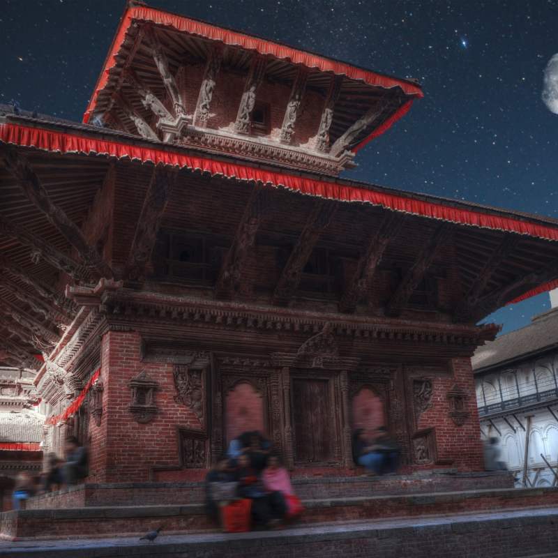 Kathmandu Square by Night  