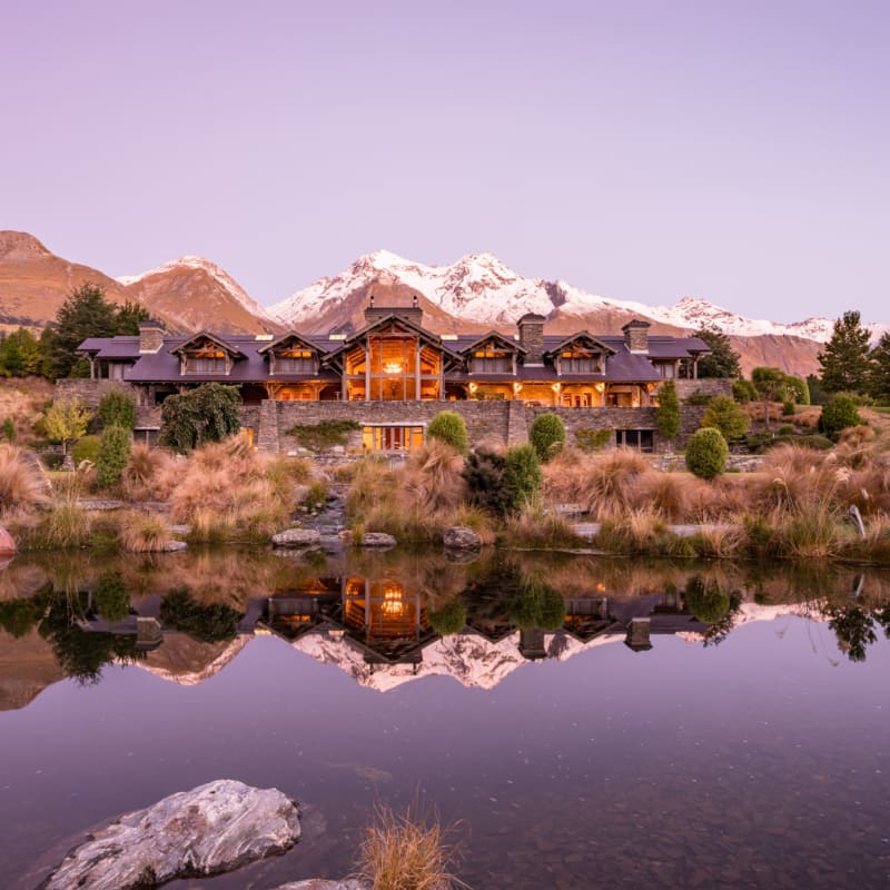 Lodge at Dusk - Blanket Bay 