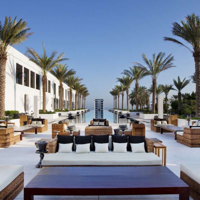 Long Pool and cabanas - The Chedi Muscat