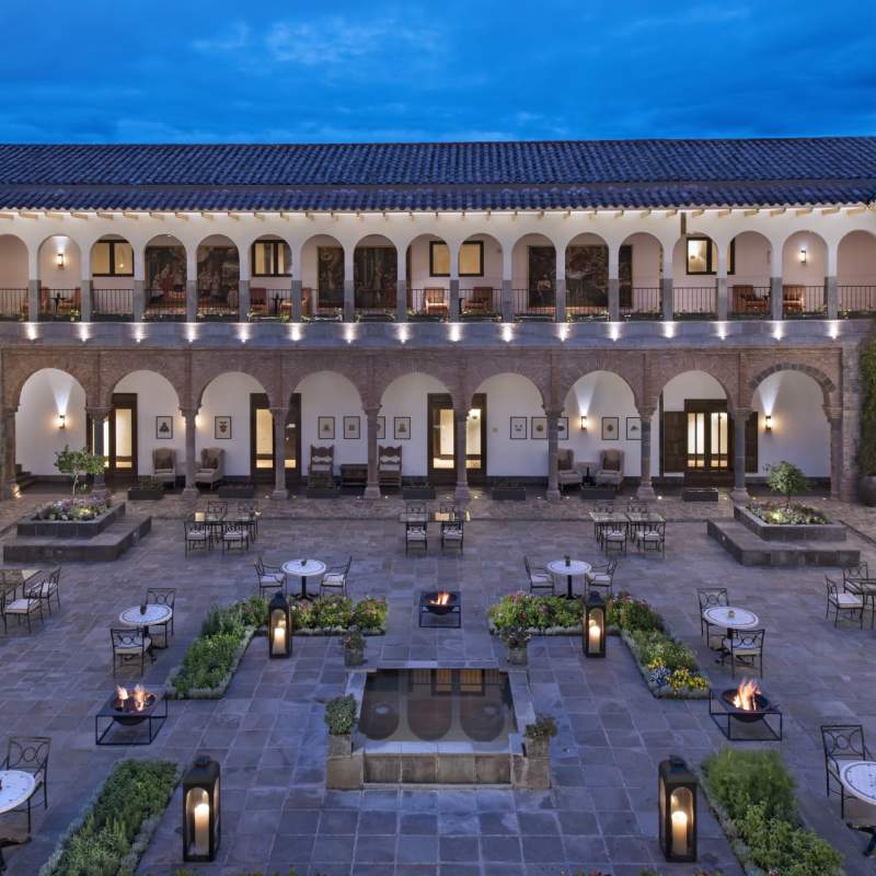 Patio at twilight 