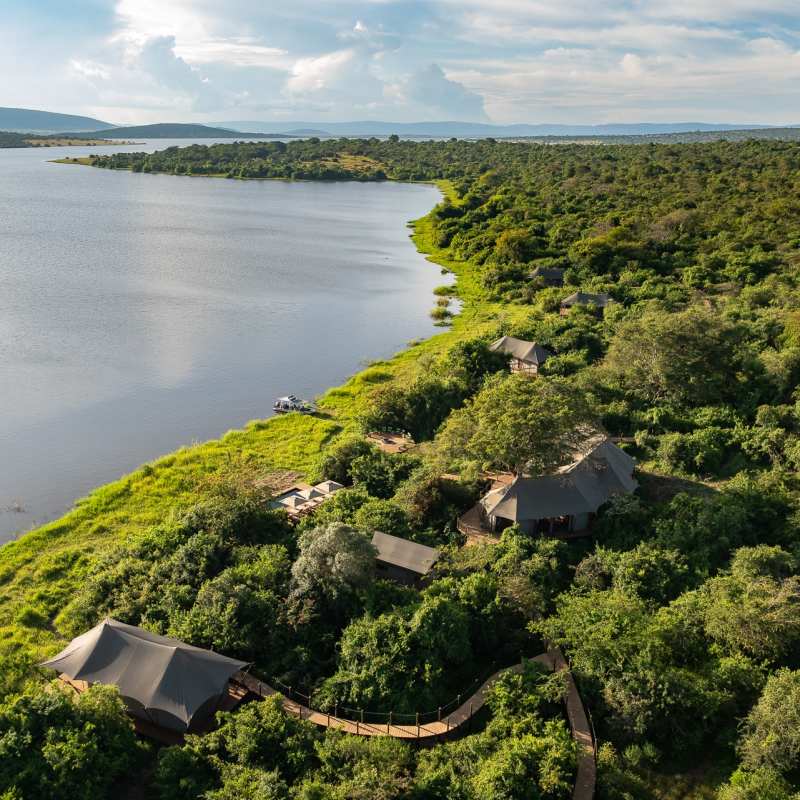 Aerial view of Magashi Camp 