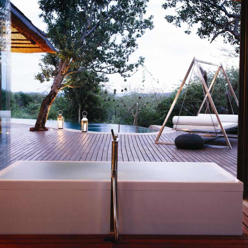 View from Bathroom - Molori Safari Lodge