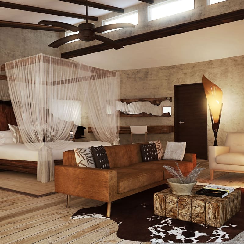 Honeymoon Villa Interior - Rhino Ridge Safari Lodge