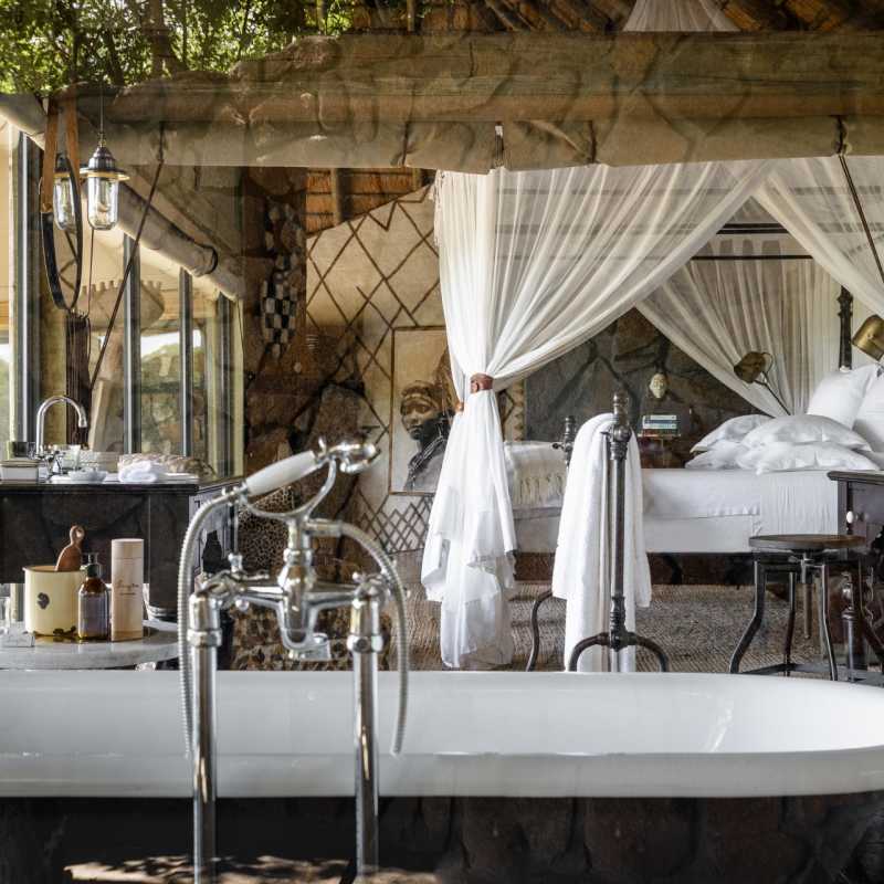 Bedroom lay out at Singita Ebony 