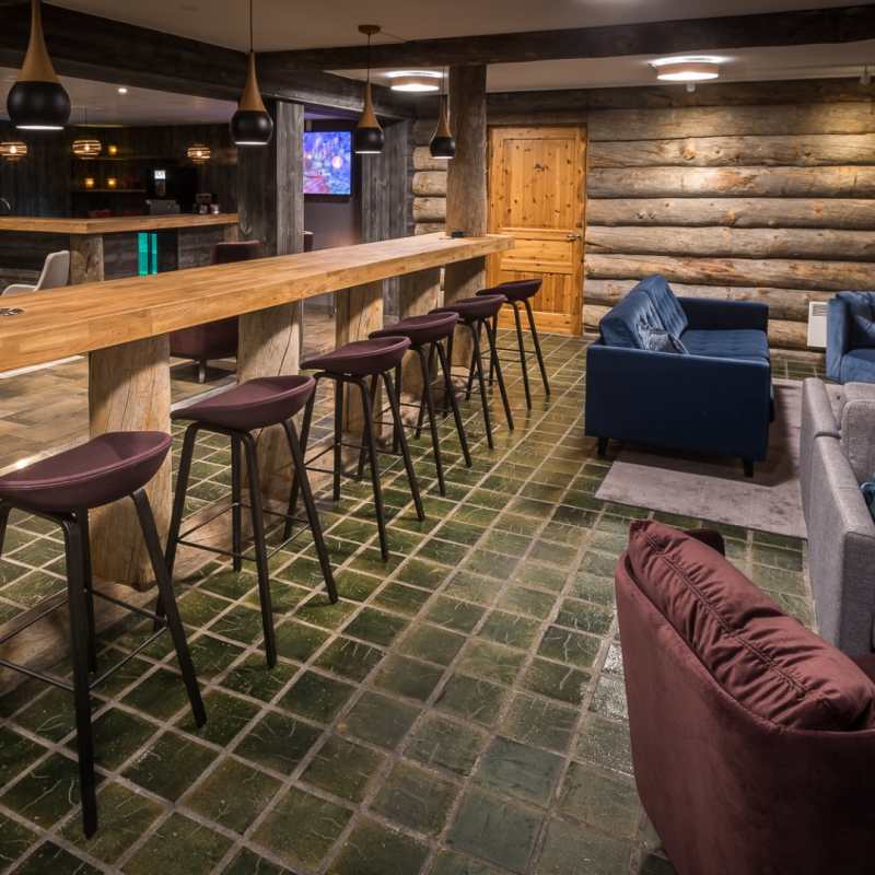 Main lodge bar and lounge area