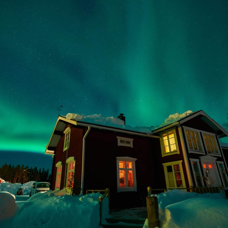 Northern Lights above the main house