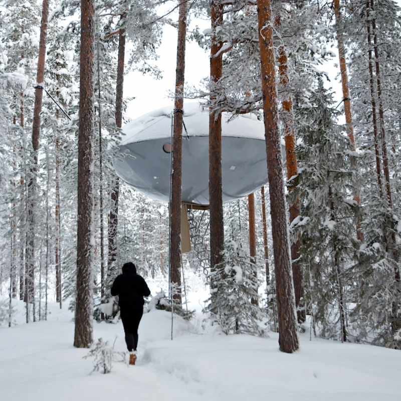 The UFO in the snow - Treehotel