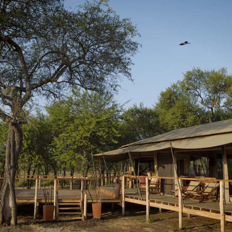 Mess tent and deck - Dunia Camp