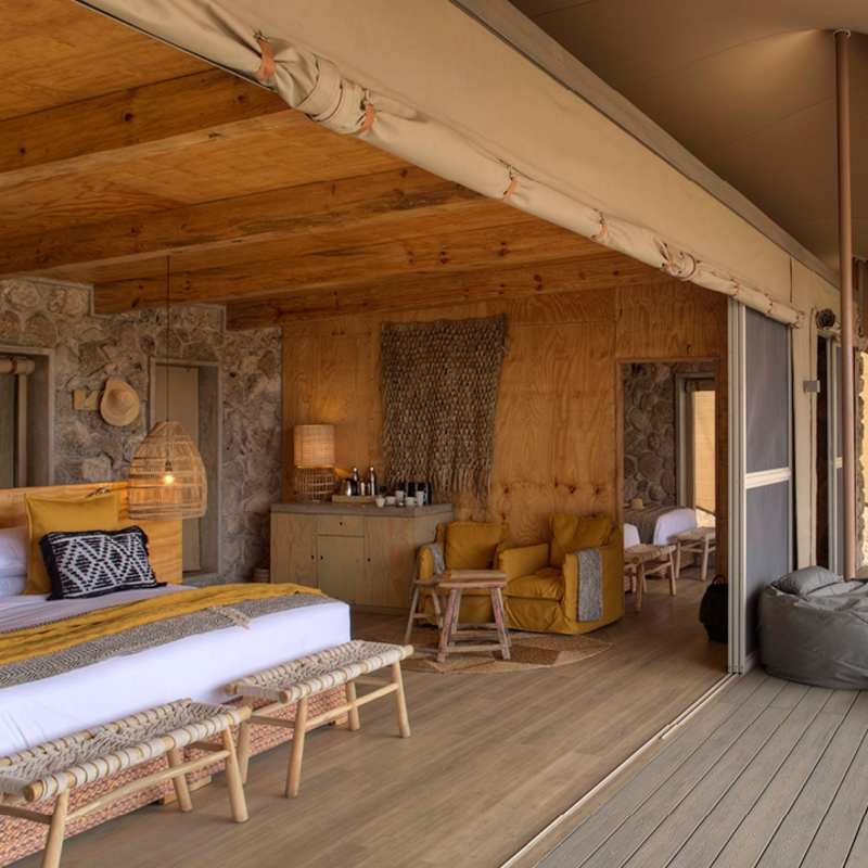 Bedrooms at Namiri Plains 