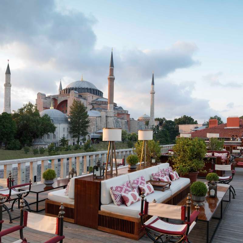 Terrace with Hagia Sofia views 