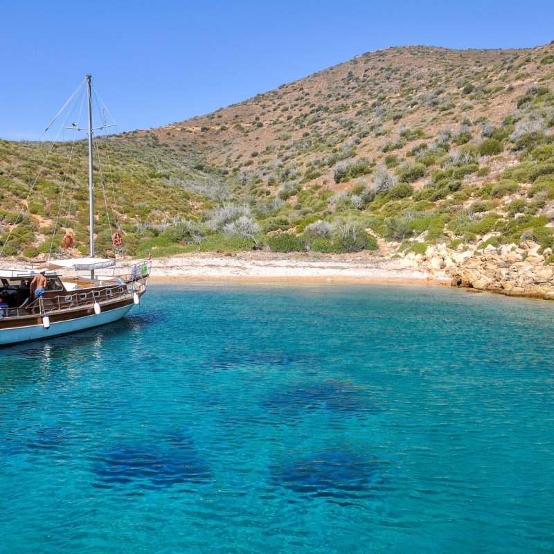 A small cove on the Bodrum Peninsula