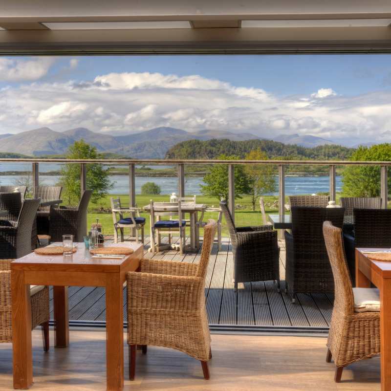 Dining terrace - Isle of Eriska Hotel 