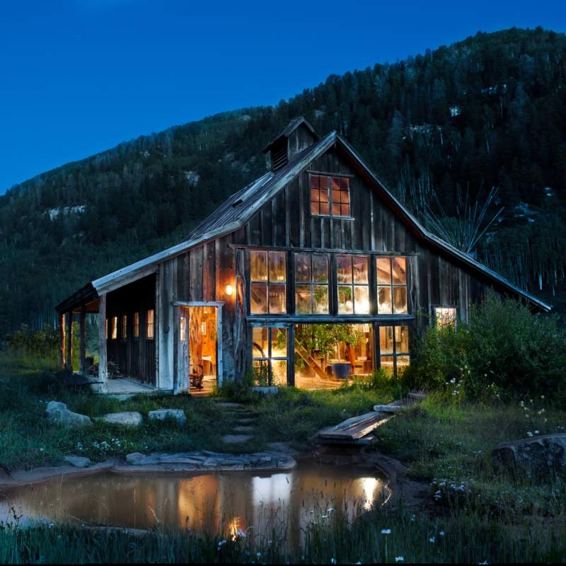 Bathhouse at Dusk - Dunton Hot Springs