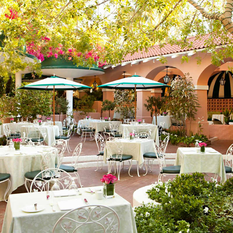 Lounge Patio - The Beverly Hills Hotel Sunset Boulevard