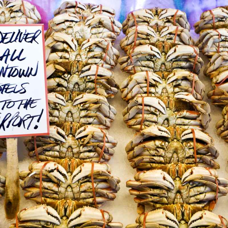 Crabs at Pike Place Market 