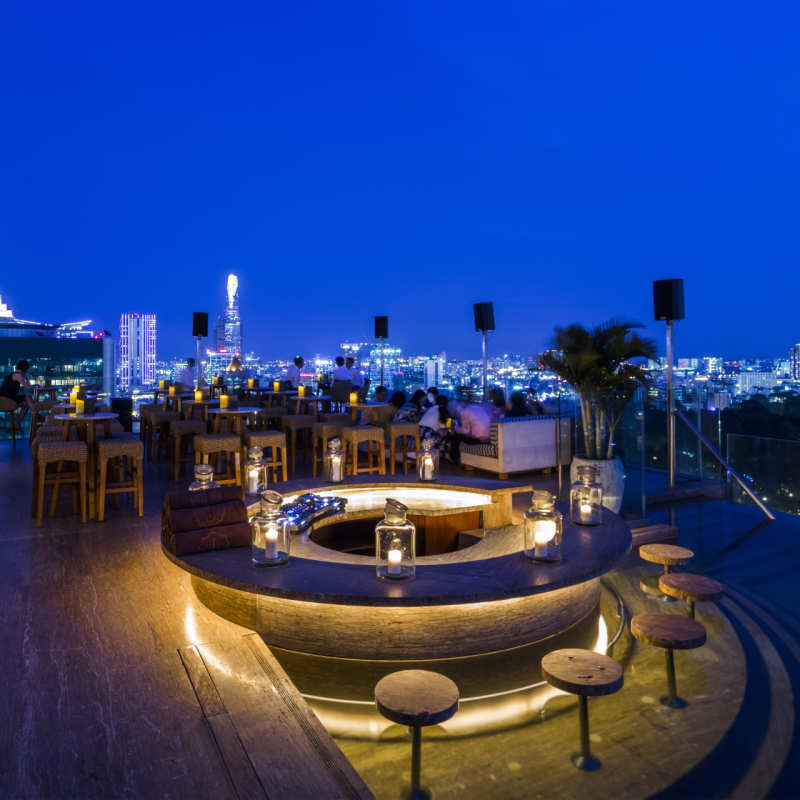 Rooftop Bar in Vietnam - Hotel Des Arts Saigon