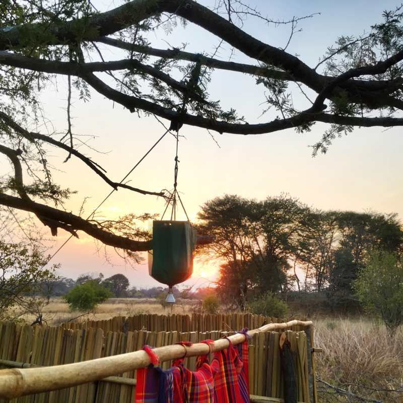 Bush shower - Ntemwa Busanga Camp