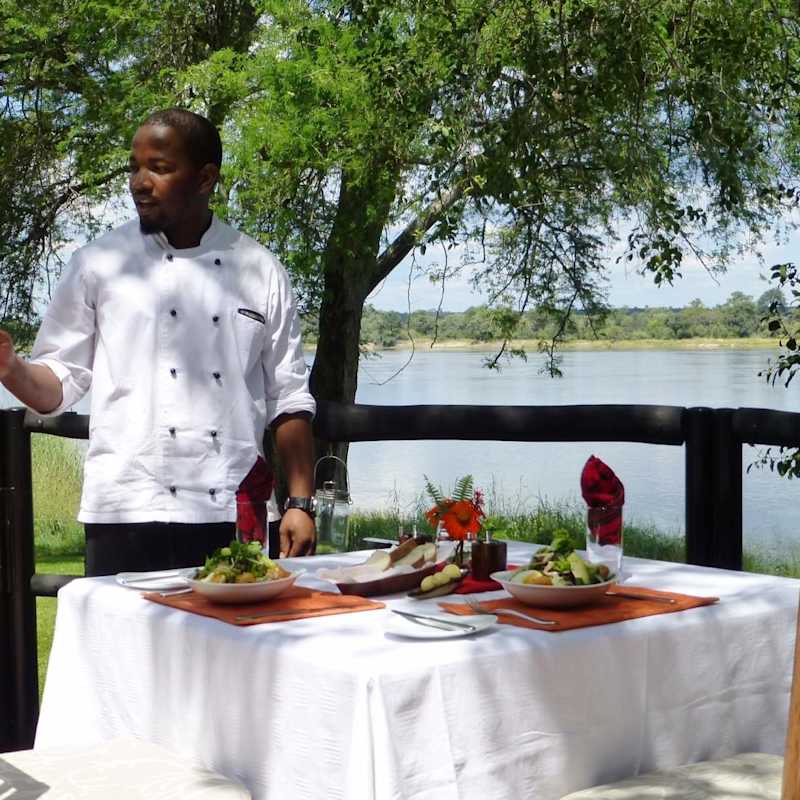 Lunch overlooking the Zambezi  - Waterberry Zambezi Lodge