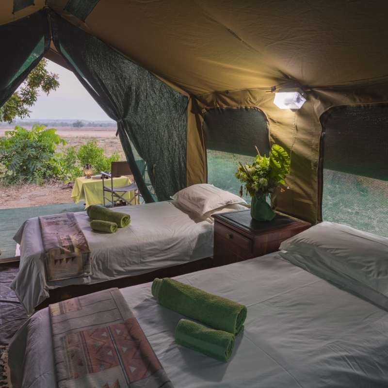 Tent interior 