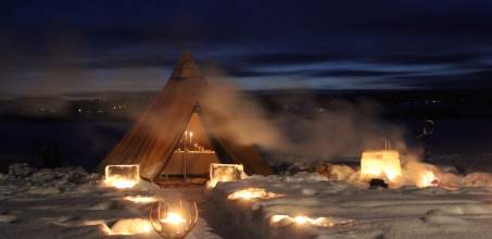 Ice dining at Treehotel