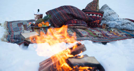 Picnic in the snow 