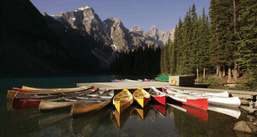 Moraine Lake Lodge Canoes