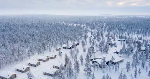 Aerial View Wilderness Hotel Muotka 