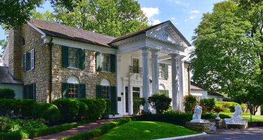 Exterior of Graceland mansion 