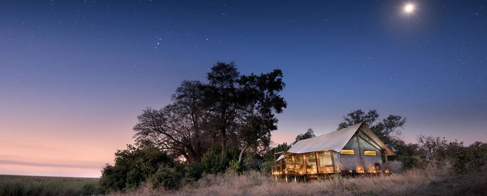 Tent at night  