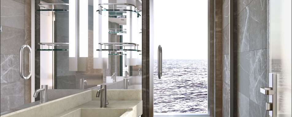 Deluxe Veranda Suite Bathroom render  
