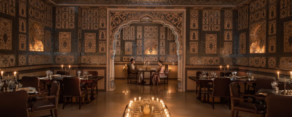 Candle lit dinner - Leela Palace Jaipur 