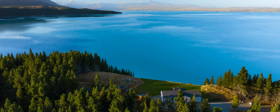 Aerial View - Mt Cook Lakeside Retreat 