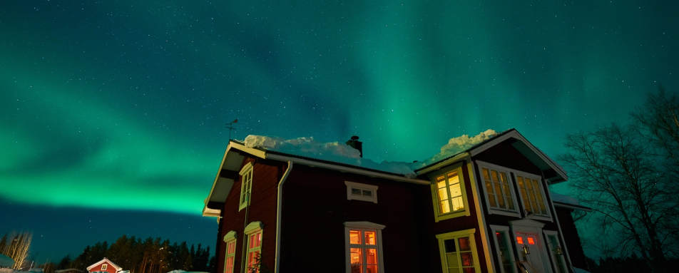Northern Lights above the main house