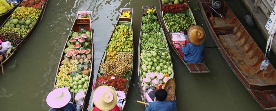 Trading on the Chao Phrya River - Highlights of Thailand